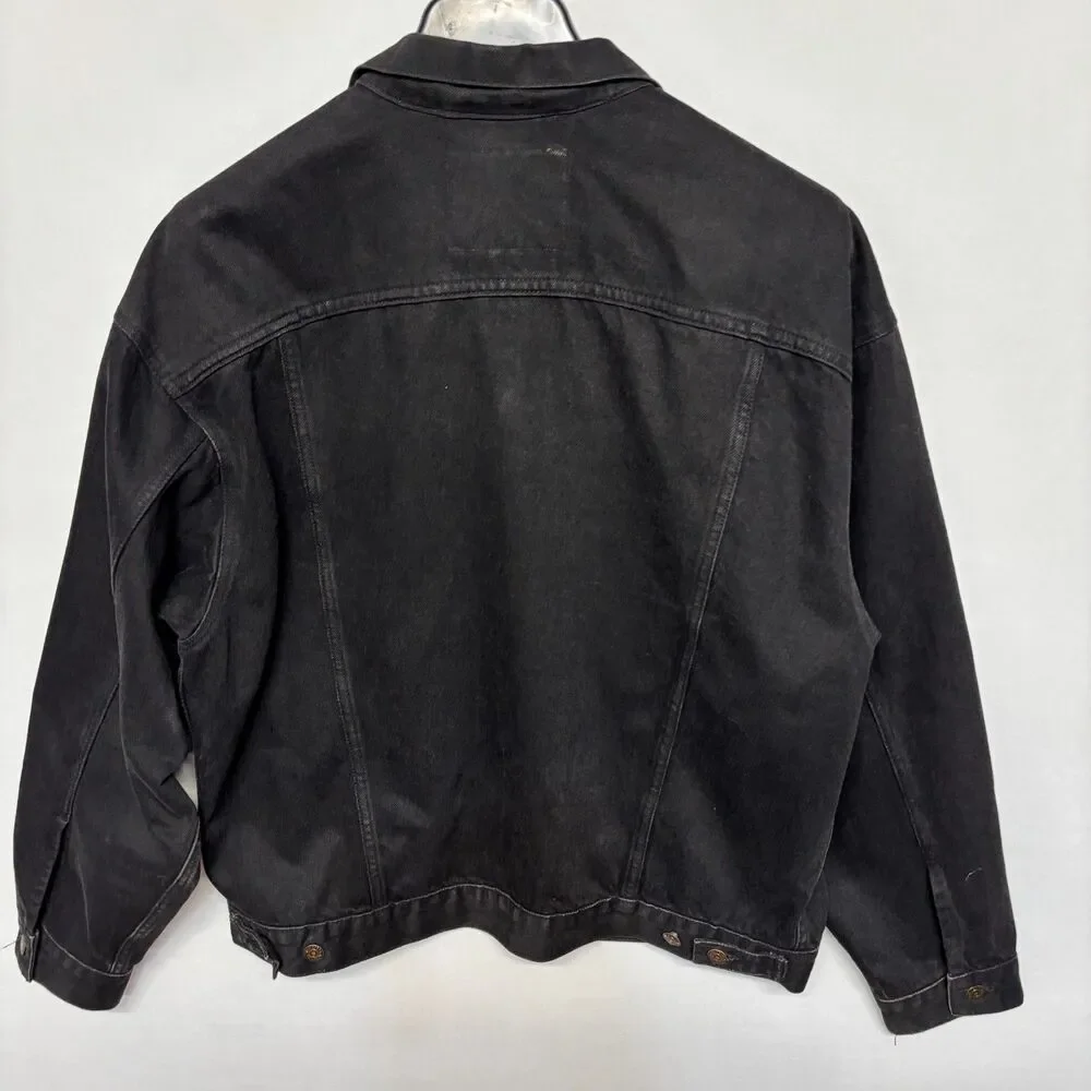 Vintage Levi's 70507 4159 Men Black Denim Trucker Jean Jacket Size Large C130 20